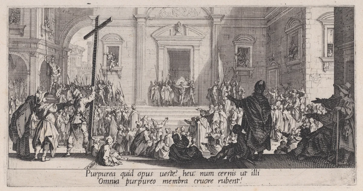La Présentation au Peuple (The Presentation of Christ to the People), from "La Grande Passion" (The Large Passion) by Jacques Callot, print, 1618-1630