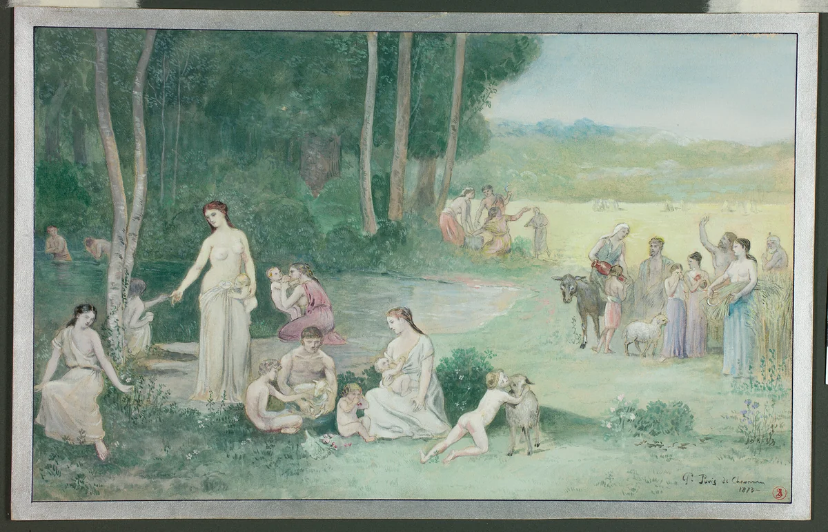 Summer by Pierre Puvis de Chavannes, painting, 1873