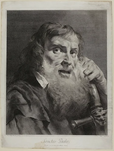 Saint Paul, from The Holy Family and the Twelve Apostles by Giovanni Marco Pitteri, print, 1742