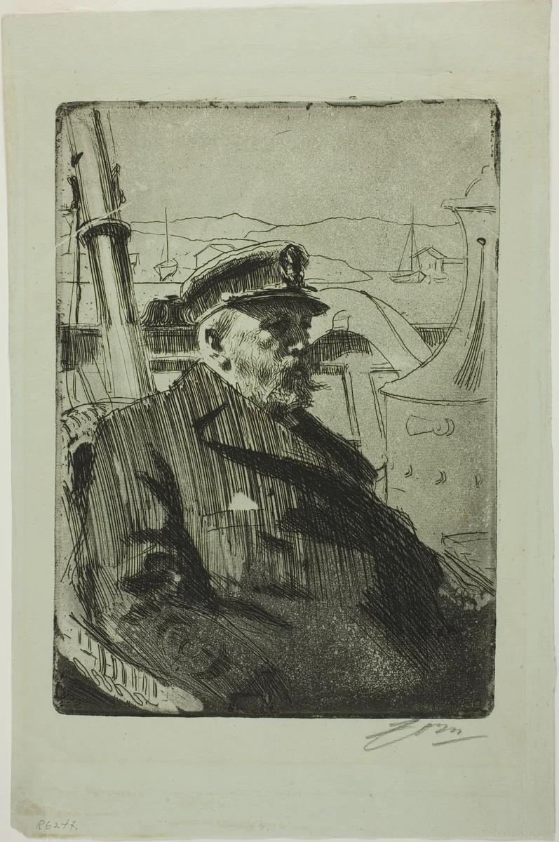 King Oscar II (Second plate) by Anders Zorn, print, 1898