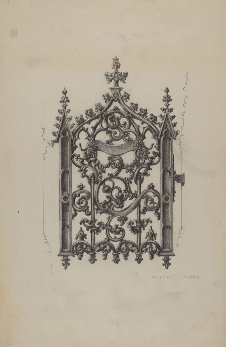 Cast Iron Gate by Albert Levone, index of american design, 1937