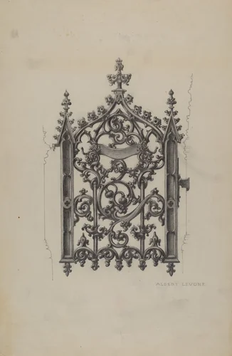 Cast Iron Gate by Albert Levone, index of american design, 1937