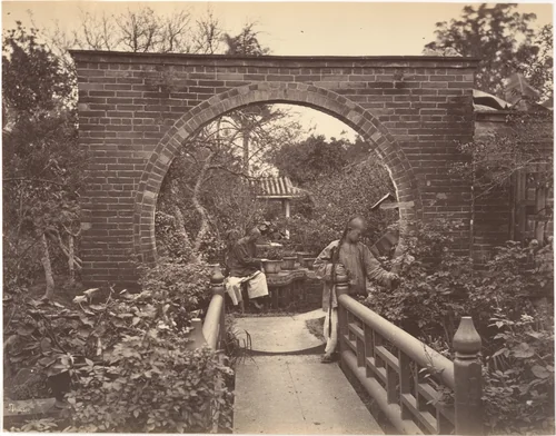 A Garden in Canton by John Thomson, photograph, 1869