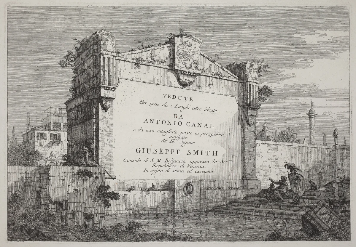 Title Plate by Canaletto, print, 1735-1746
