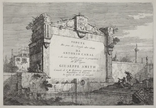 Title Plate by Canaletto, print, 1735-1746