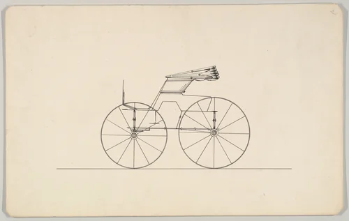 Design for Road Wagon by Brewster & Co., drawing, 1850-1870