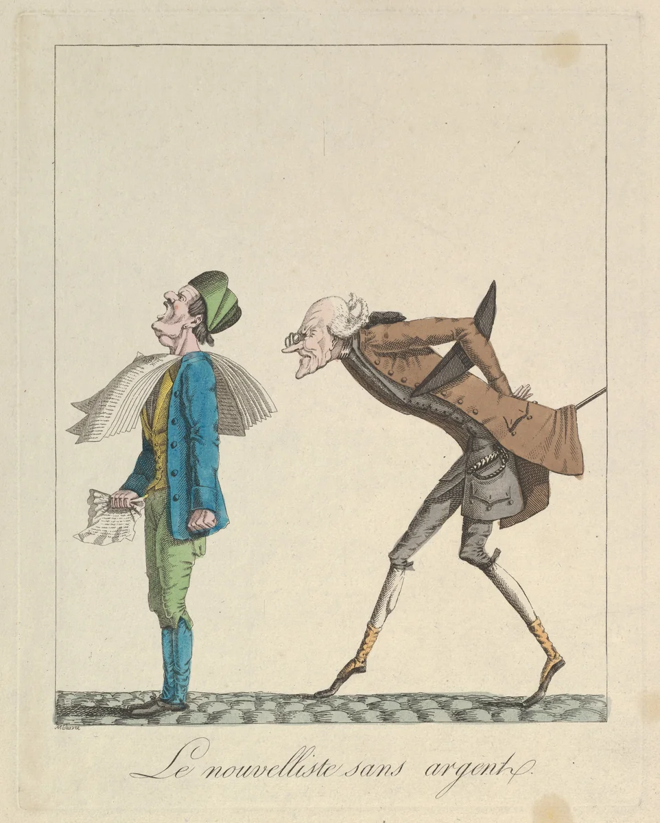 Le Nouvelliste Sans Argent by Louis Maleuvre, print, 1814