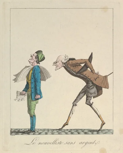 Le Nouvelliste Sans Argent by Louis Maleuvre, print, 1814