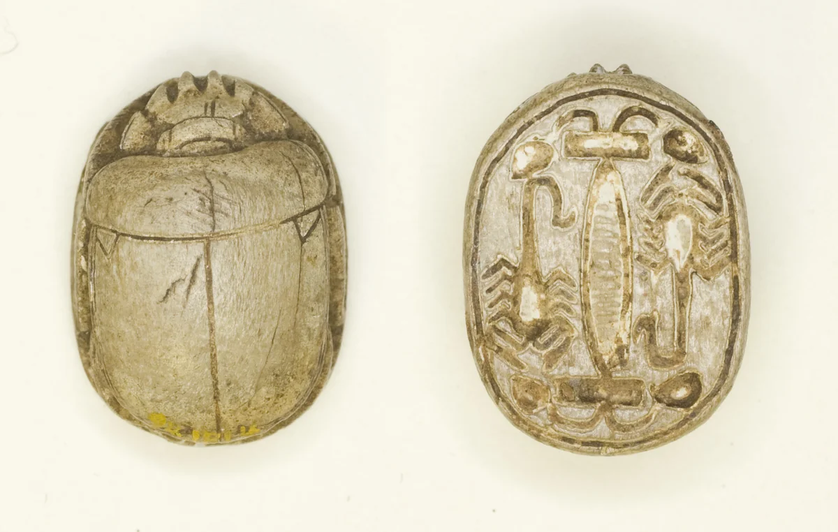 Scarab: Scorpion Motifs by Egyptian, other, -1550--1186