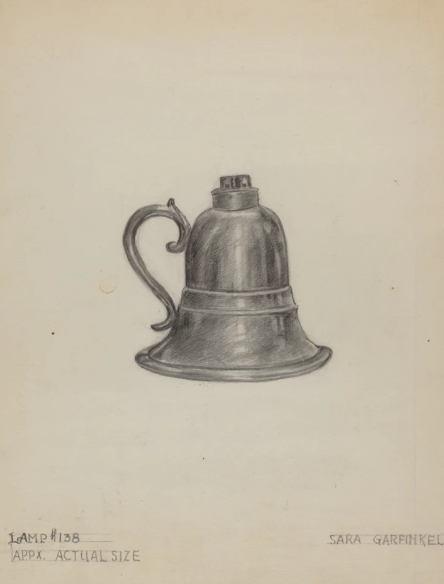 Lamp by Sara Garfinkel, index of american design, 1935-1942