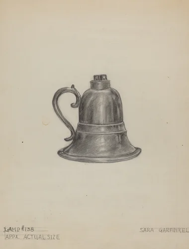 Lamp by Sara Garfinkel, index of american design, 1935-1942