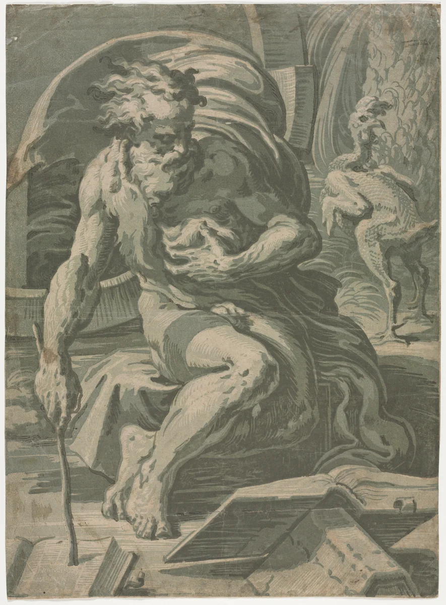 Diogenes by Ugo da Carpi, print, 1519-1932
