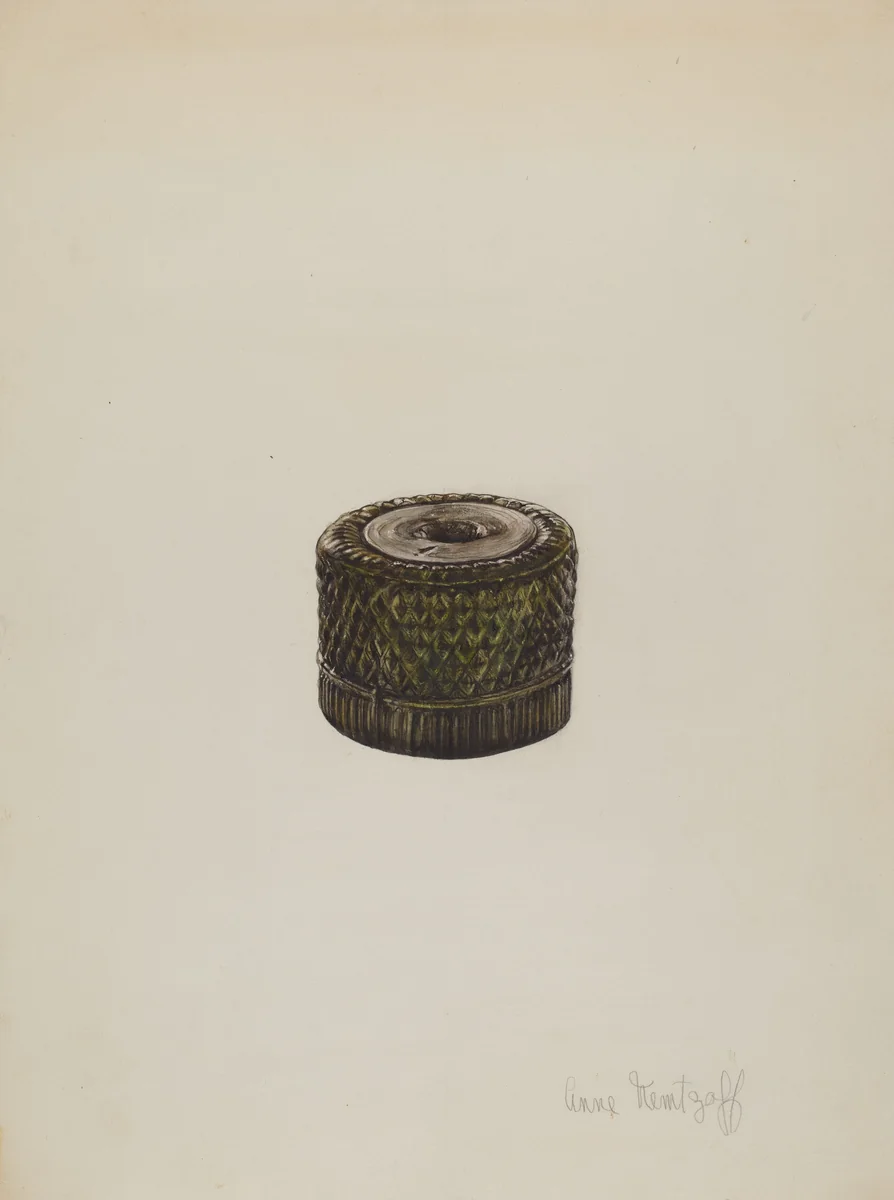 Inkwell by Anne Mentzoff, index of american design, 1935-1942
