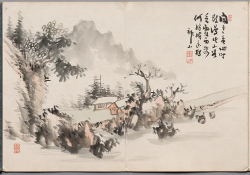 Painting Six from Album of Paintings by Haizan by Yoshitsugu Haizan, painting, 1870-1915