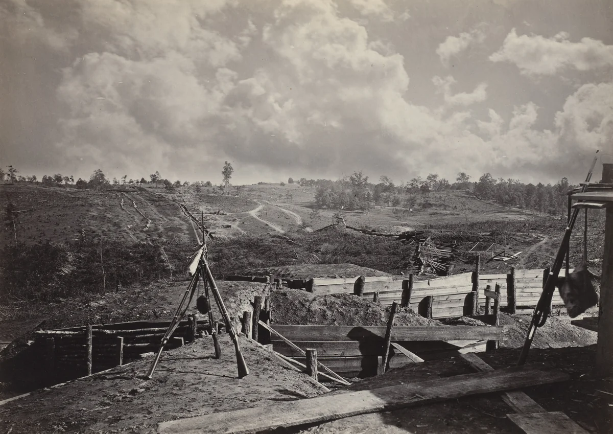 Rebel Works in front of Atlanta, No. 5 from the album Photographic Views of Sherman's Campaign by George N. Barnard, photograph, 1864