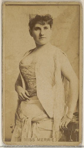 Miss Merrie, from the Actors and Actresses series (N45, Type 8) for Virginia Brights Cigarettes by Allen & Ginter, photograph, 1885-1891