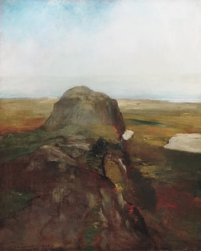 Autumn Study, View over Hanging Rock, Newport, R.I. by John La Farge, artwork, 1868