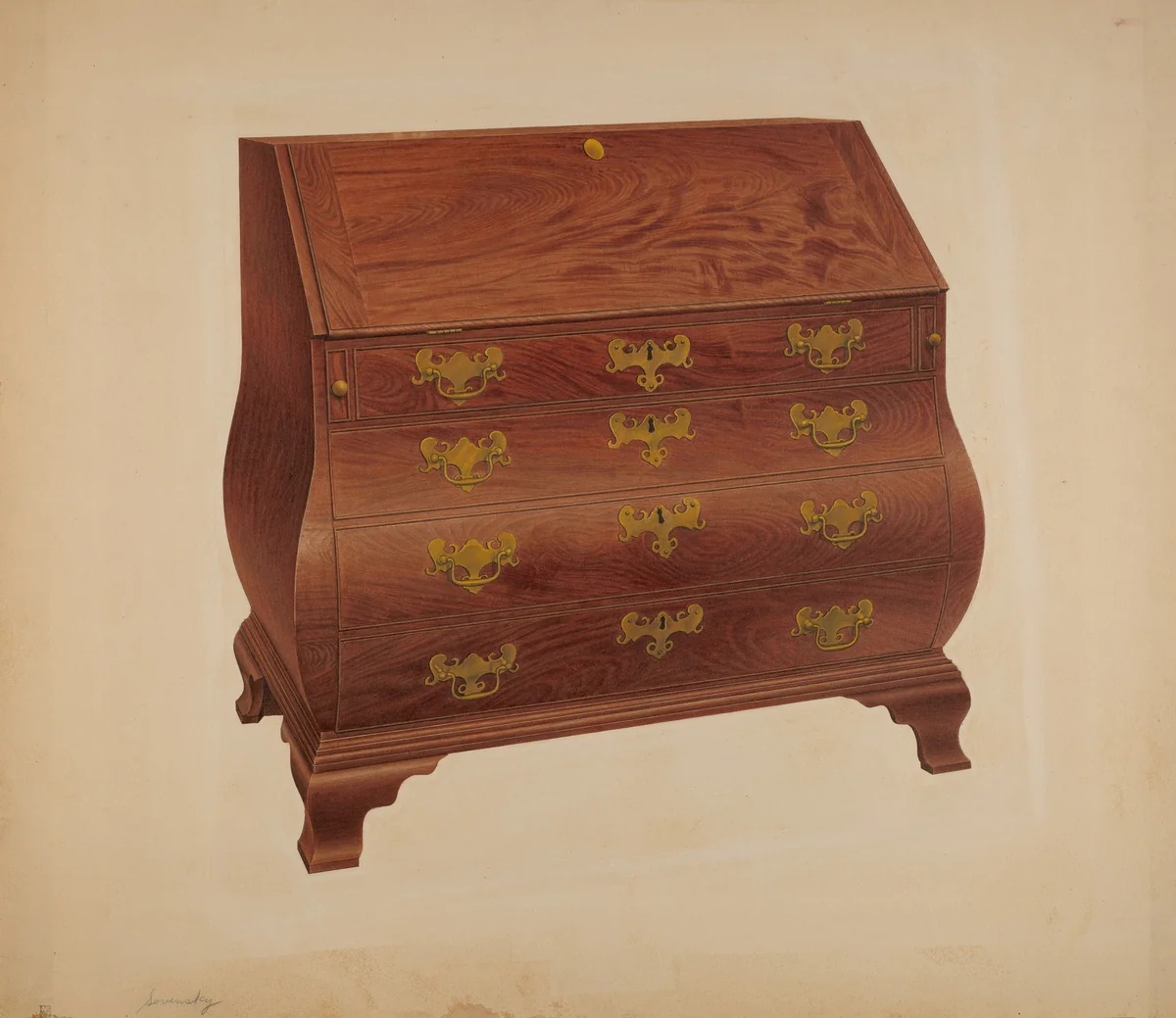 Desk by Isidore Sovensky, index of american design, 1939