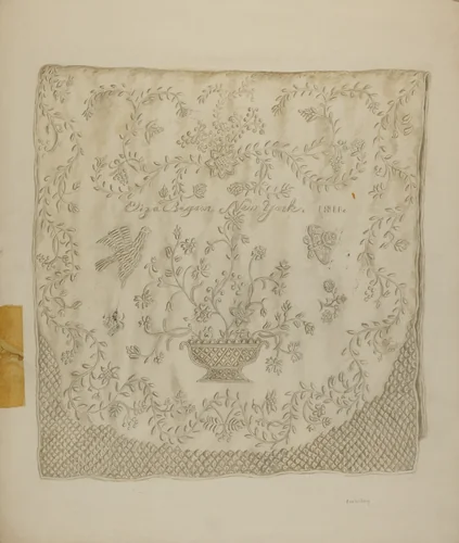 Padded Quilt by Eva Wilson, index of american design, 1938