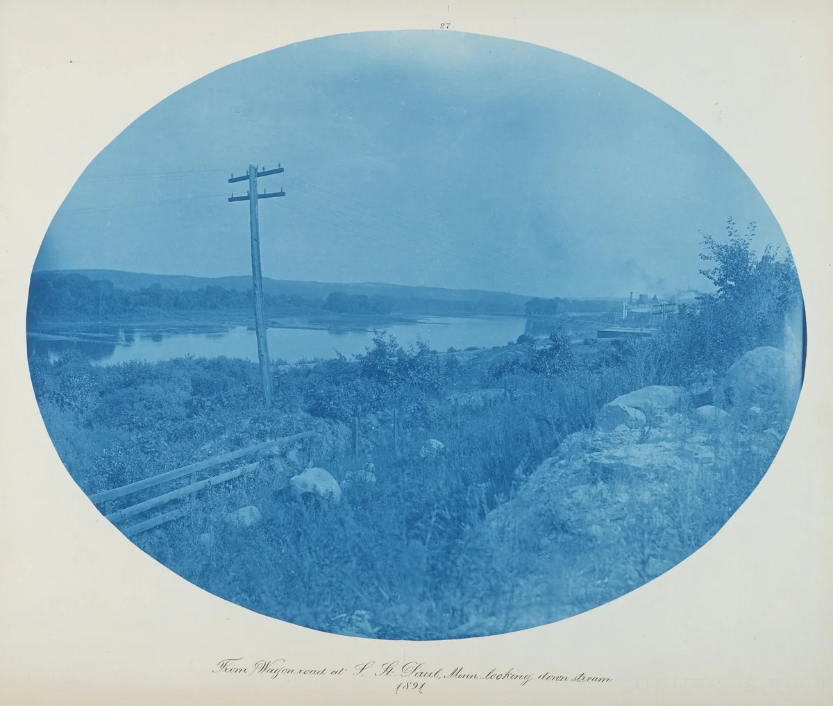 From Wagon Road at S. St. Paul, Minn. Looking Downstream by Henry Peter Bosse, photograph, 1891