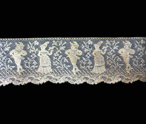 Border by France, textile, 1880-1900