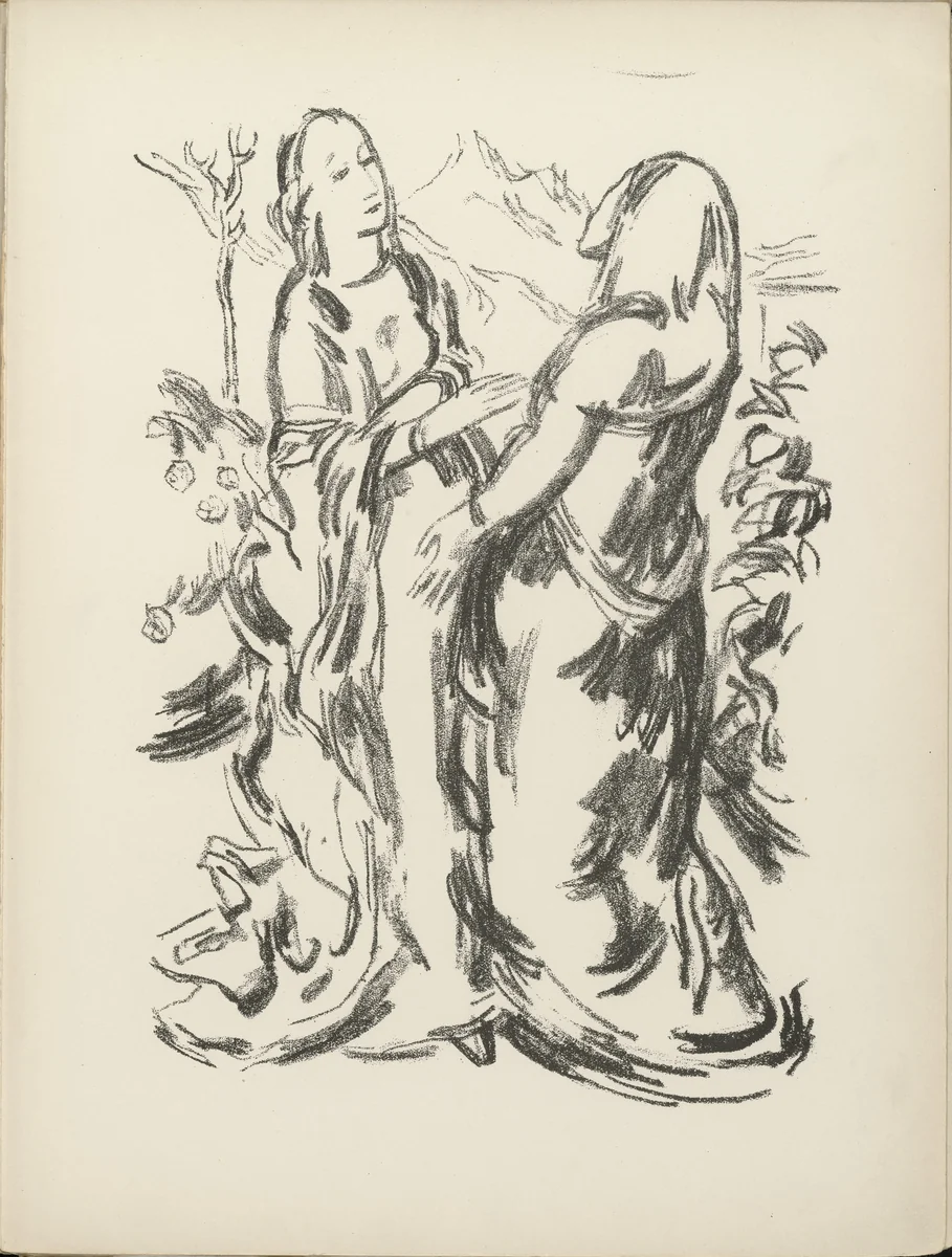 The Visitation (Heimuchung) (plate 26) from the illustrated book Deutsche Graphiker der Gegenwart (German Printmakers of Our Time) by Karl Caspar, illustrated book, 1917