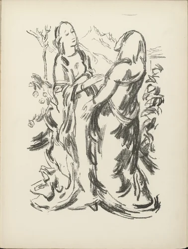 The Visitation (Heimuchung) (plate 26) from the illustrated book Deutsche Graphiker der Gegenwart (German Printmakers of Our Time) by Karl Caspar, illustrated book, 1917