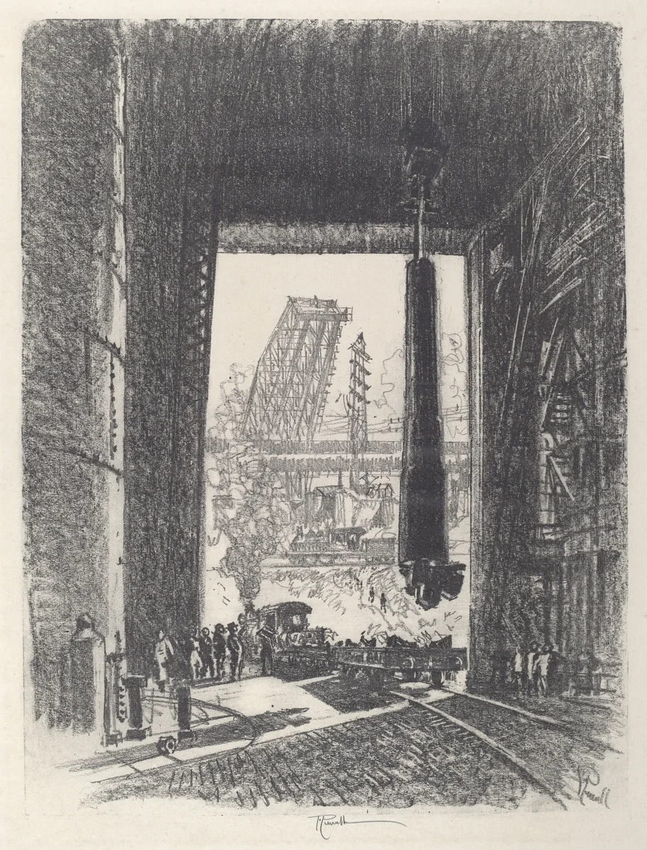 The Gun Pit, No.I by Joseph Pennell, print, 1917