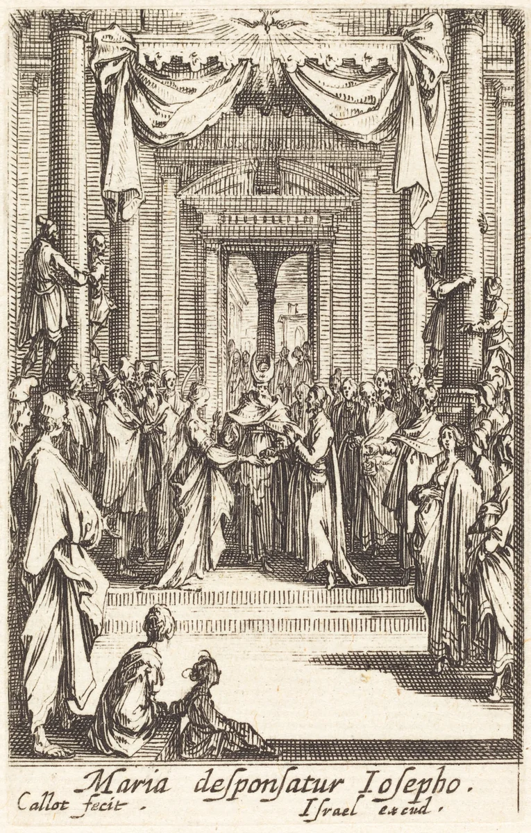 The Marriage of the Virgin by Jacques Callot, print, 1628-1638