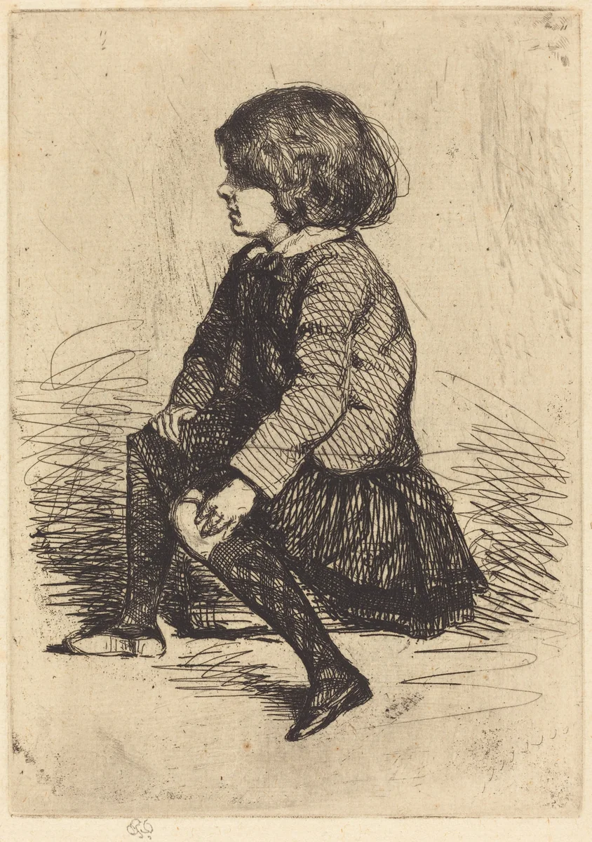 Seymour, Seated by James McNeill Whistler, print, 1834-1903