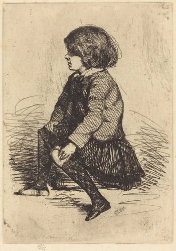Seymour, Seated by James McNeill Whistler, print, 1834-1903