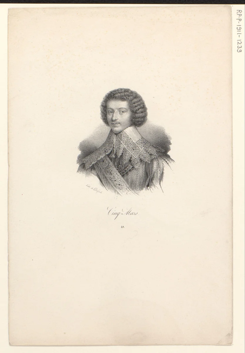 Portret van Henri Coiffier de Ruzé by anonymous, print, 1818-1842
