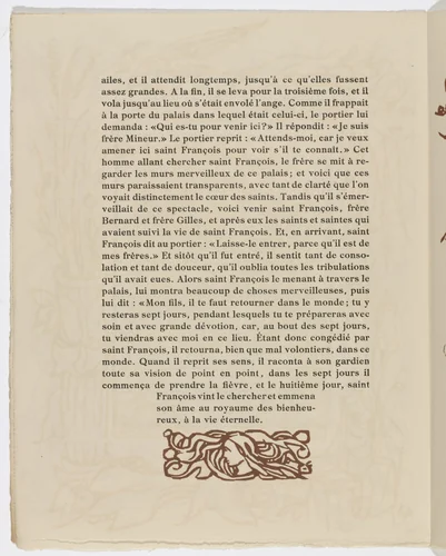 Tailpiece (page 166) from Les Petites Fleurs de St. François (The Little Flowers of St. Francis) by Émile Bernard, illustrated book, 1928