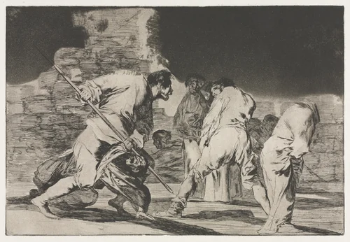 The Proverbs: The Folly of Fury by Francisco de Goya, print, 1864