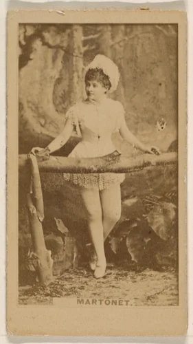 Miss Martonet, from the Actresses series (N245) issued by Kinney Brothers to promote Sweet Caporal Cigarettes by Kinney Brothers Tobacco Company, photograph, 1890