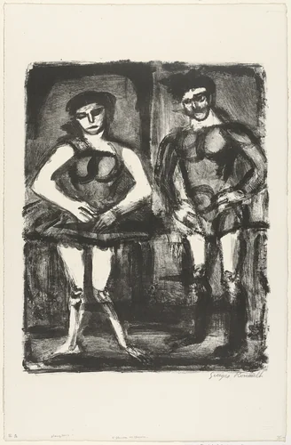 The Animal Trainers (Les Dompteurs), second plate by Georges Rouault, print, 1924