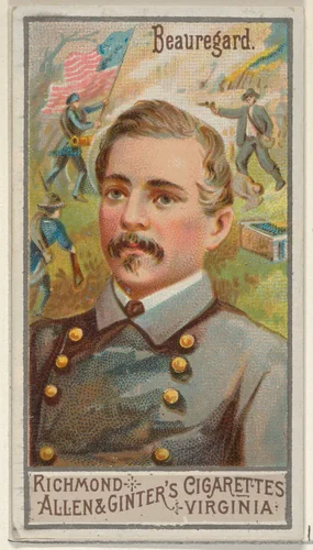 Pierre Gustave Toutant Beauregard, from the Great Generals series (N15) for Allen & Ginter Cigarettes Brands by Allen & Ginter, print, 1888