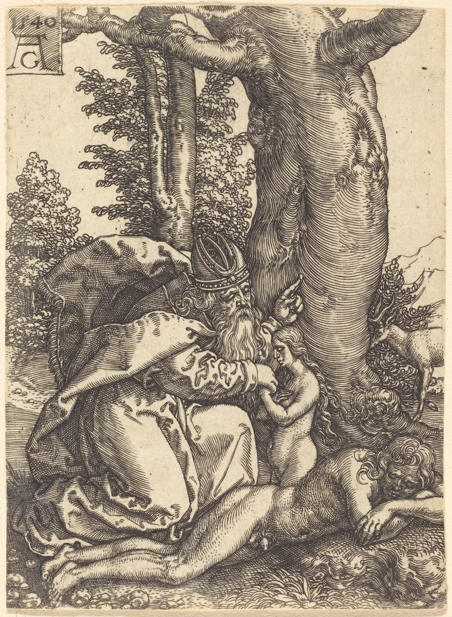The Creation of Eve by Heinrich Aldegrever, print, 1540