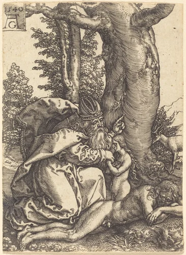 The Creation of Eve by Heinrich Aldegrever, print, 1540