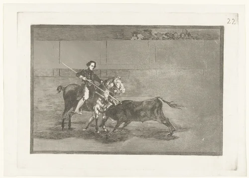 Pajuelera in de arena van Zaragosa by Francisco de Goya, print, 1811-1816