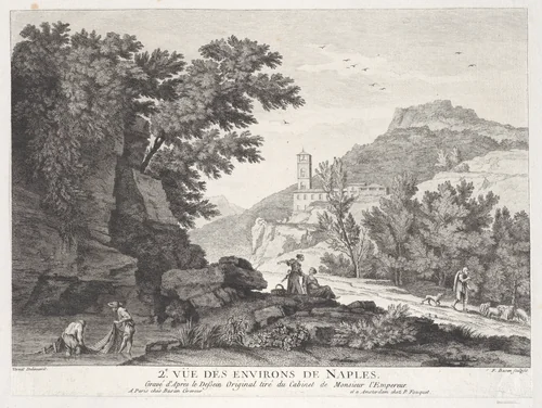 Deuxieme Vue des Environs de Naples by Pierre François Basan, print, 1760-1770