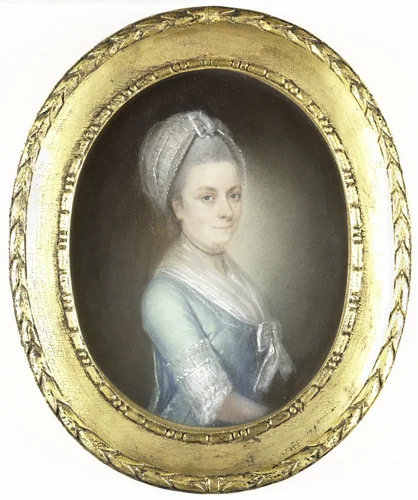 Portret van een vrouw by Izaak Schmidt, drawing, 1770-1810