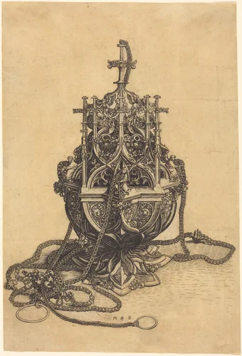 A Censer by Martin Schongauer, print, 1480-1490