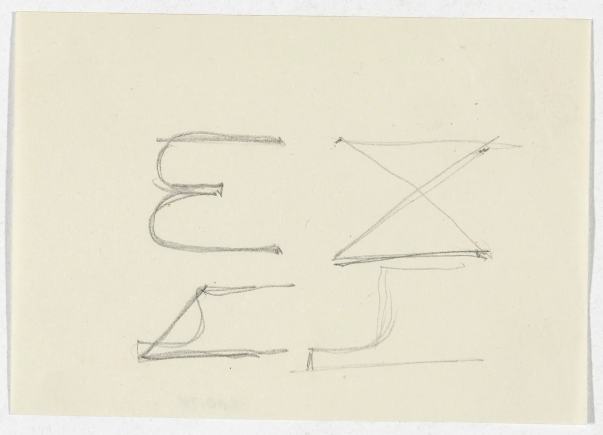 Chair Bases (Elevation sketches) by Ludwig Mies van der Rohe, mies van der rohe archive, 1926