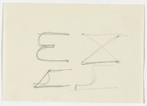 Chair Bases (Elevation sketches) by Ludwig Mies van der Rohe, mies van der rohe archive, 1926