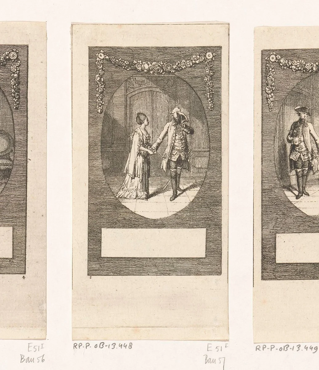 Major von Tellheim en Minnna von Barnhelm by Daniel Nikolaus Chodowiecki, print, 1769