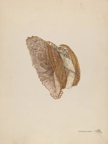 Straw Bonnet by Ferdinand Badin, index of american design, 1939