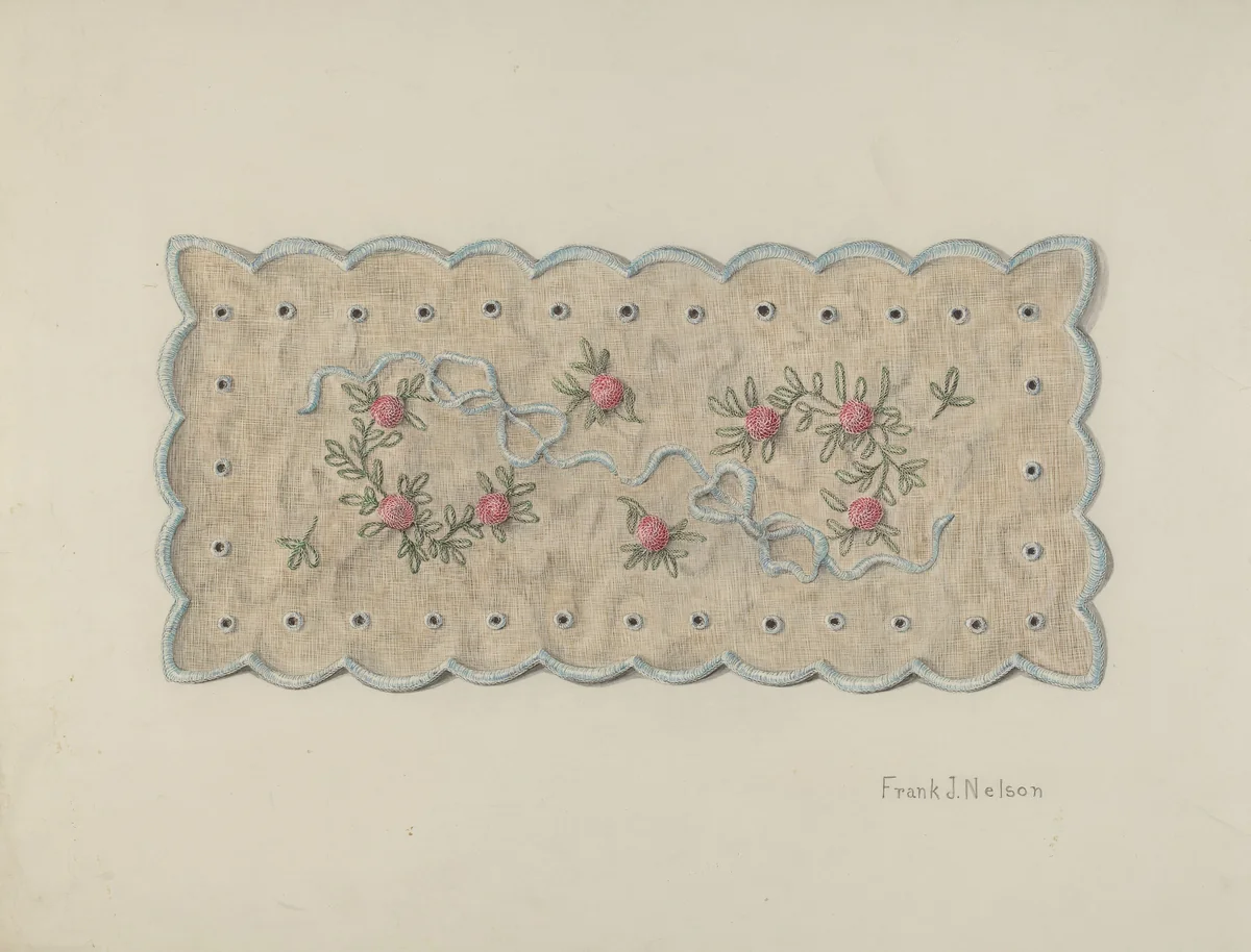 Pin Cushion Doily by Frank Nelson, index of american design, 1939
