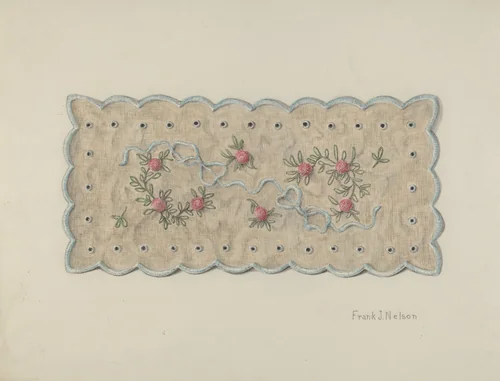 Pin Cushion Doily by Frank Nelson, index of american design, 1939