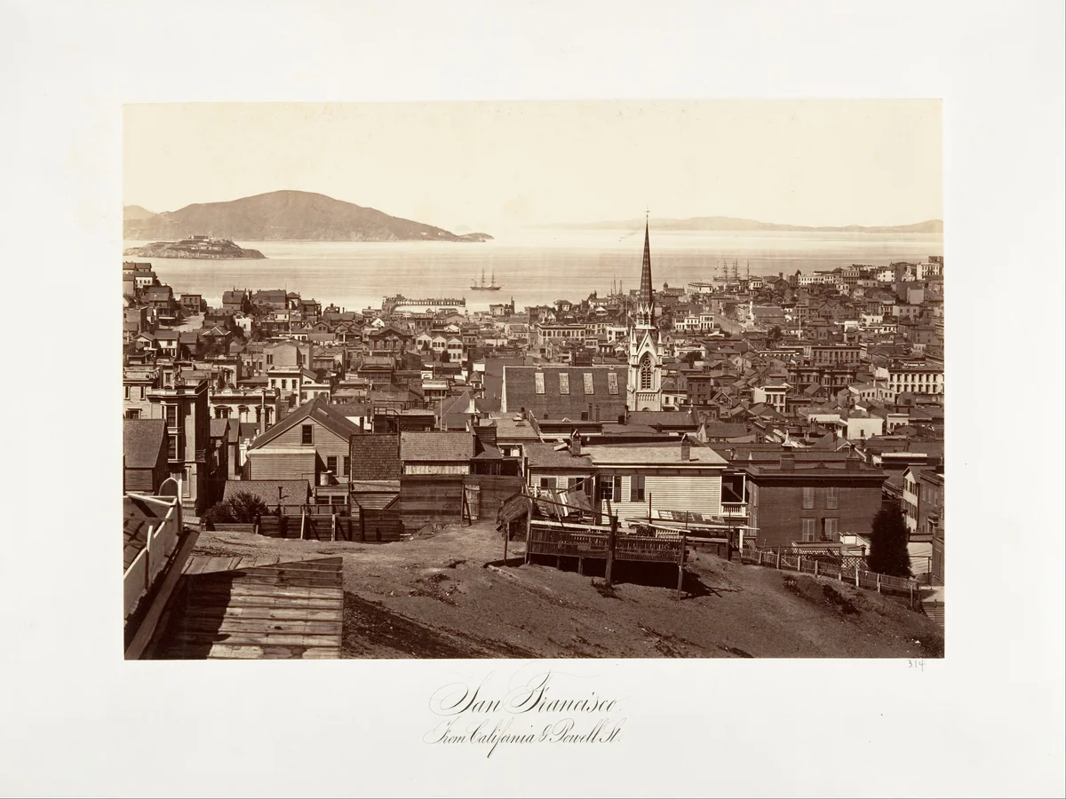 San Francisco, from California and Powell Street by Carleton E. Watkins, photograph, 1864